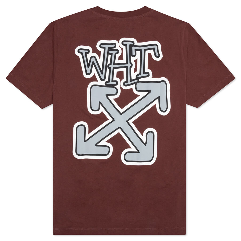 Carlos Arrow Slim S/S Tee - Barolo/Light Grey