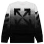 Diag Arrow Brushed Knit Crew - Black/Black