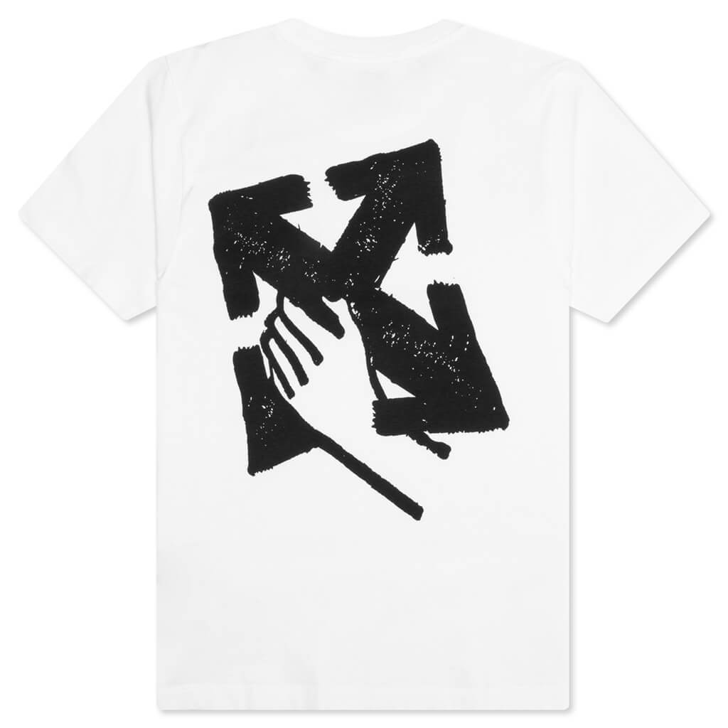 Hand Arrow Slim S/S Tee - White/Black