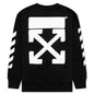 Kids Rubber Arrow Crewneck - Black/White