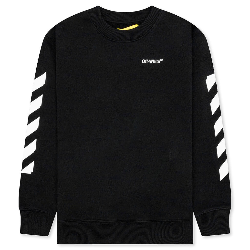 Kids Rubber Arrow Crewneck - Black/White