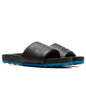 Leather Slider - Black/Blue
