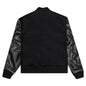 OW Patch Leather Sleeve Varsity - Black/Orange