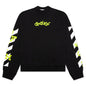 Opposite Arr Boxy Crewneck - Black/Lime