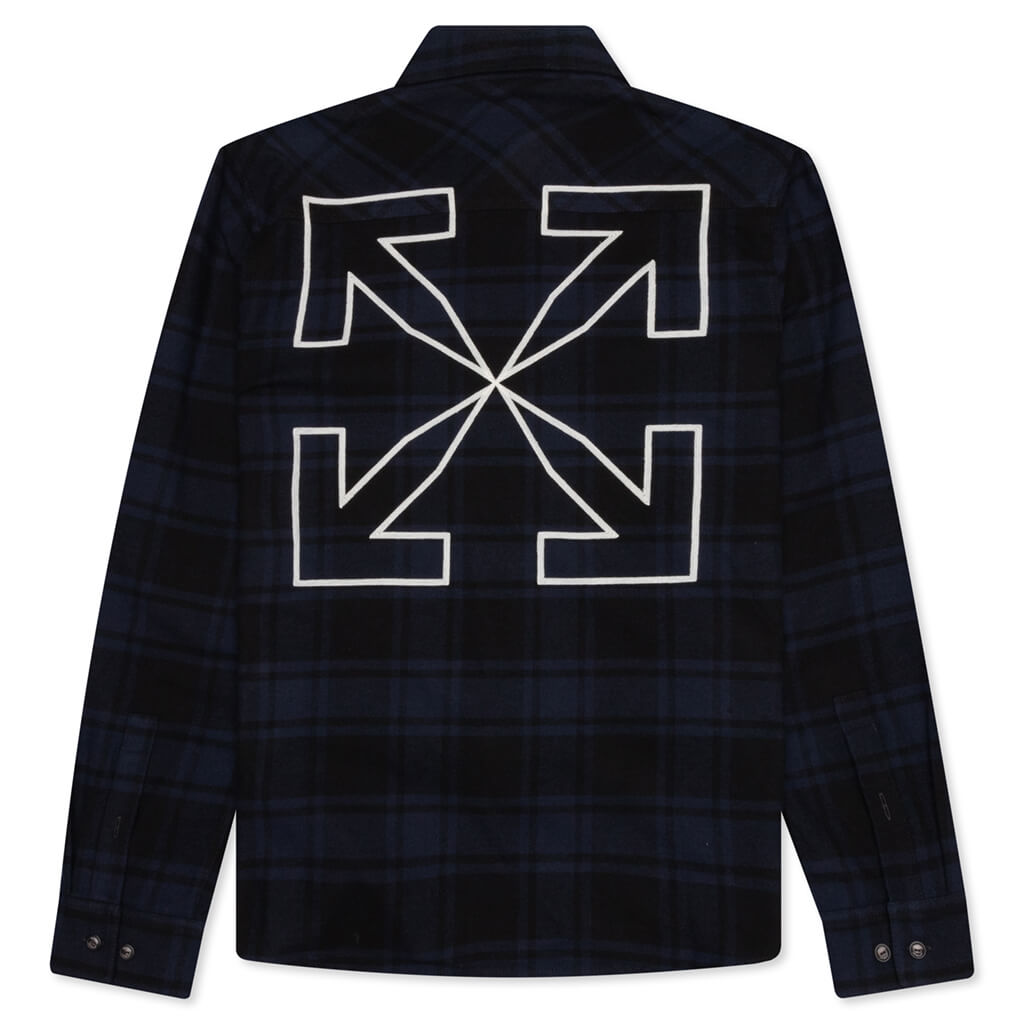Outline Arr Flannel Shirt - Blue/White