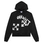 Paint Script Skate Hoodie - Black/White