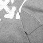 Paint Script Skate Hoodie - Melange Grey/White