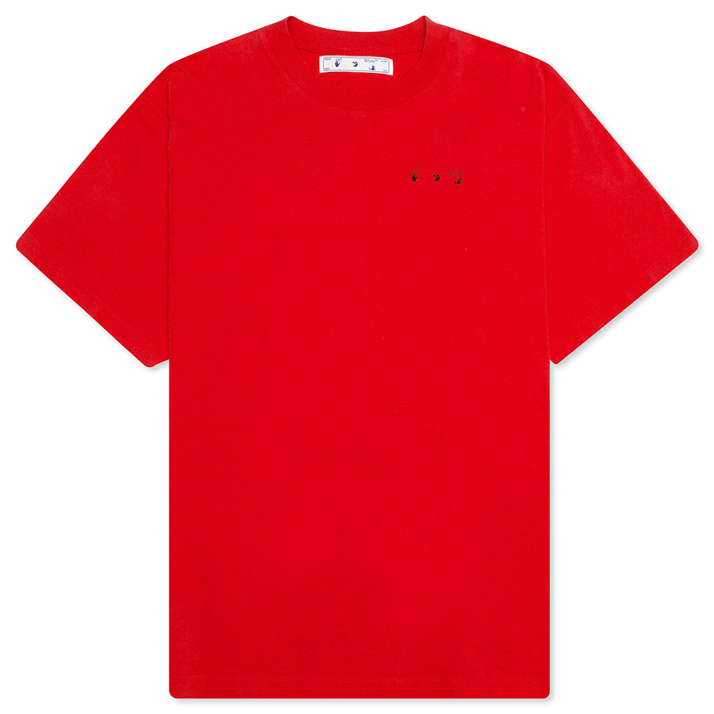 Pencil Arch S/S Over Tee - Red/Black