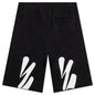 Wave Diag Sweatshorts - Black/White