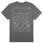 Wave Outl Diag Slim S/S Tee - Melange Grey