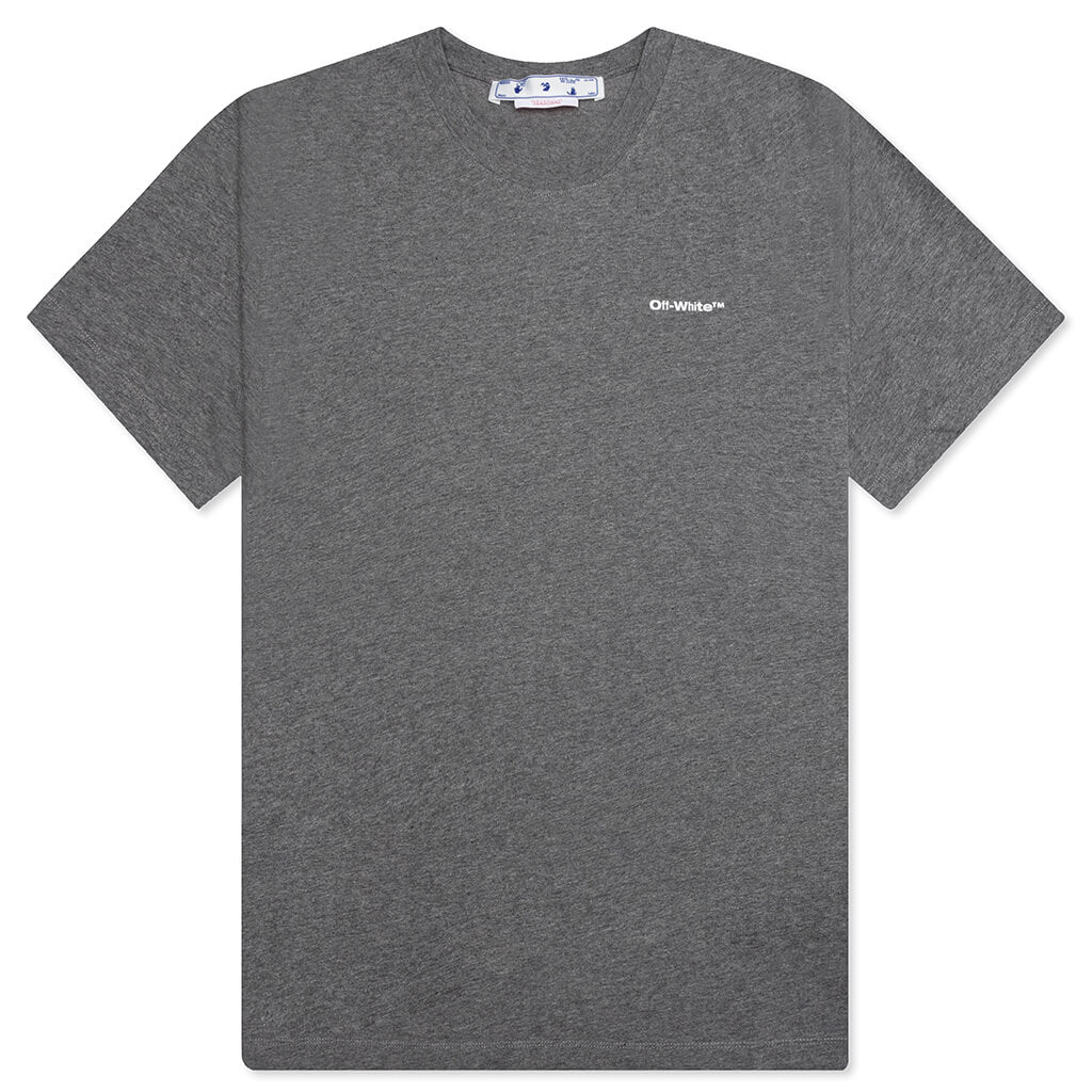 Wave Outl Diag Slim S/S Tee - Melange Grey