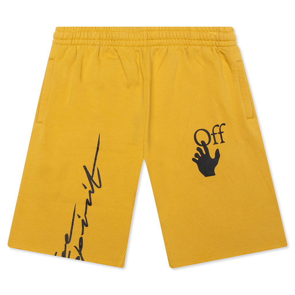 Pencil Arch Sweatshort - Ocher Yellow/Black