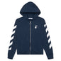 Diag Agreem Slim Zip Hoodie - Dark Blue/White