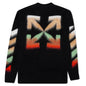 Diag Brushed Crewneck - Black/Multi