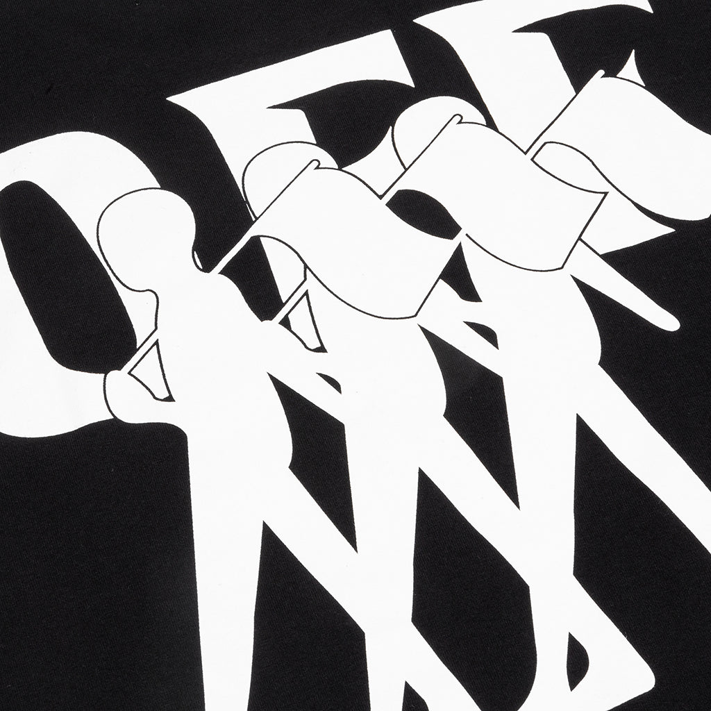 Flag S/S Slim Tee - Black/White