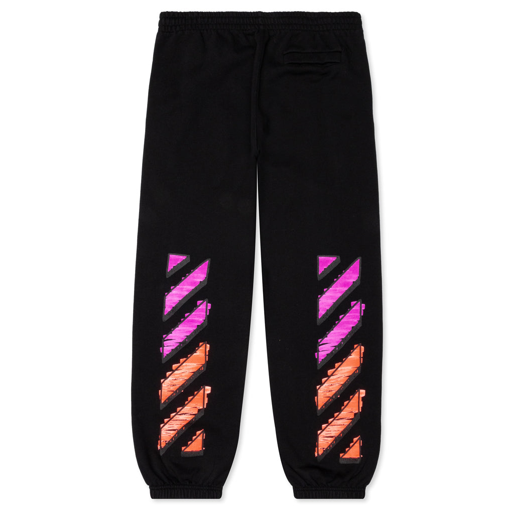 Marker Slim Sweatpant - Black/Fuchsia