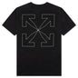 Outline Arrow Over S/S Tee - Black/White
