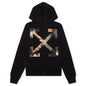 Pascal Arrow Slim Zip Hoodie - Black/White