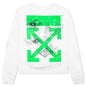 Off-White c/o Virgil Abloh x Pioneer SE Console Crewneck - White/Brilliant Green