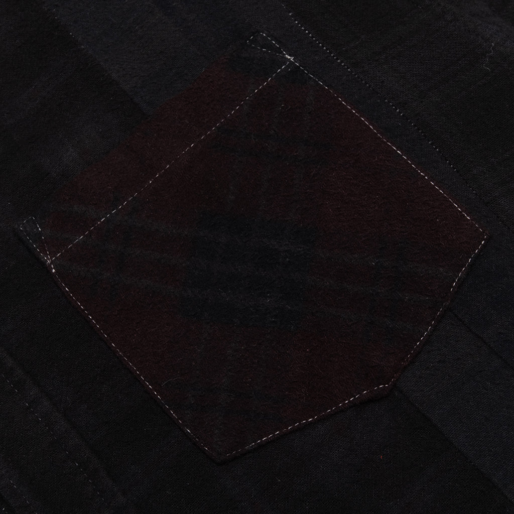 Over Dye 7 Cuts Shirt - Black