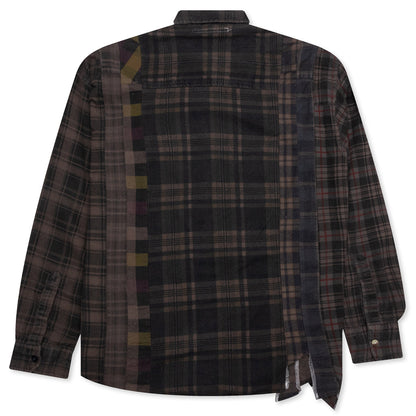 Over Dye 7 Cuts Shirt - Brown
