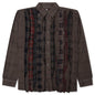 Over Dyed Ribbon Shirt - Brown