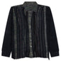 Over Dyed Ribbon Wide Shirt - Black