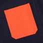 Chest Pocket Oversized Contrast Shirt - Navy