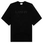 Oversized Lanvin Paris Embroidered Tee - Black