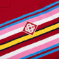 Oversized Striped Polo - Multi Dark Red