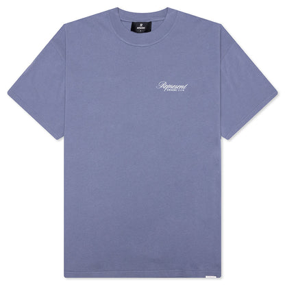 Owners Club Script T-Shirt - Dusty Blue