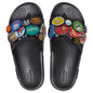 PLEASURES x Crocs Button Classic Slide - Black