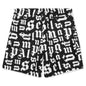 Broken Monogram Swim Short - Black/White