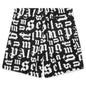 Broken Monogram Swim Short - Black/White