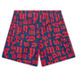 Broken Monogram Swim Short - Navy Blue/Red