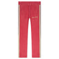 Cord Fleece Track Pants - Burgundy