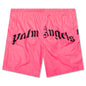Curved Logo Bold Swim Short - Fuchsia