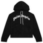 Curved Logo Hoodie - Black/White