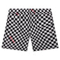 Damier Print Swimshort - Black/Red