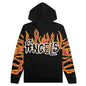 Graffiti Flames Hoodie - Black/White