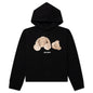 Kids Bear Hoodie - Black/Brown