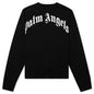 Kids Classic Curved Logo Crewneck - Black/White