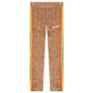 Rainbow Chenille Track Pants - Brown/White