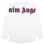 Double Logo Over L/S Tee - White/Fuchsia