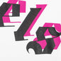 Double Logo Over L/S Tee - White/Fuchsia