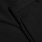 Wide Leg Gabardine Wool Trousers - Black