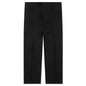 Wide Leg Gabardine Wool Trousers - Black