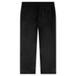 Melton Wool Trousers with Drawstring at Hems - Black