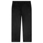 Melton Wool Trousers with Drawstring at Hems - Black