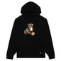 Chenille Bear Hoodie - Black